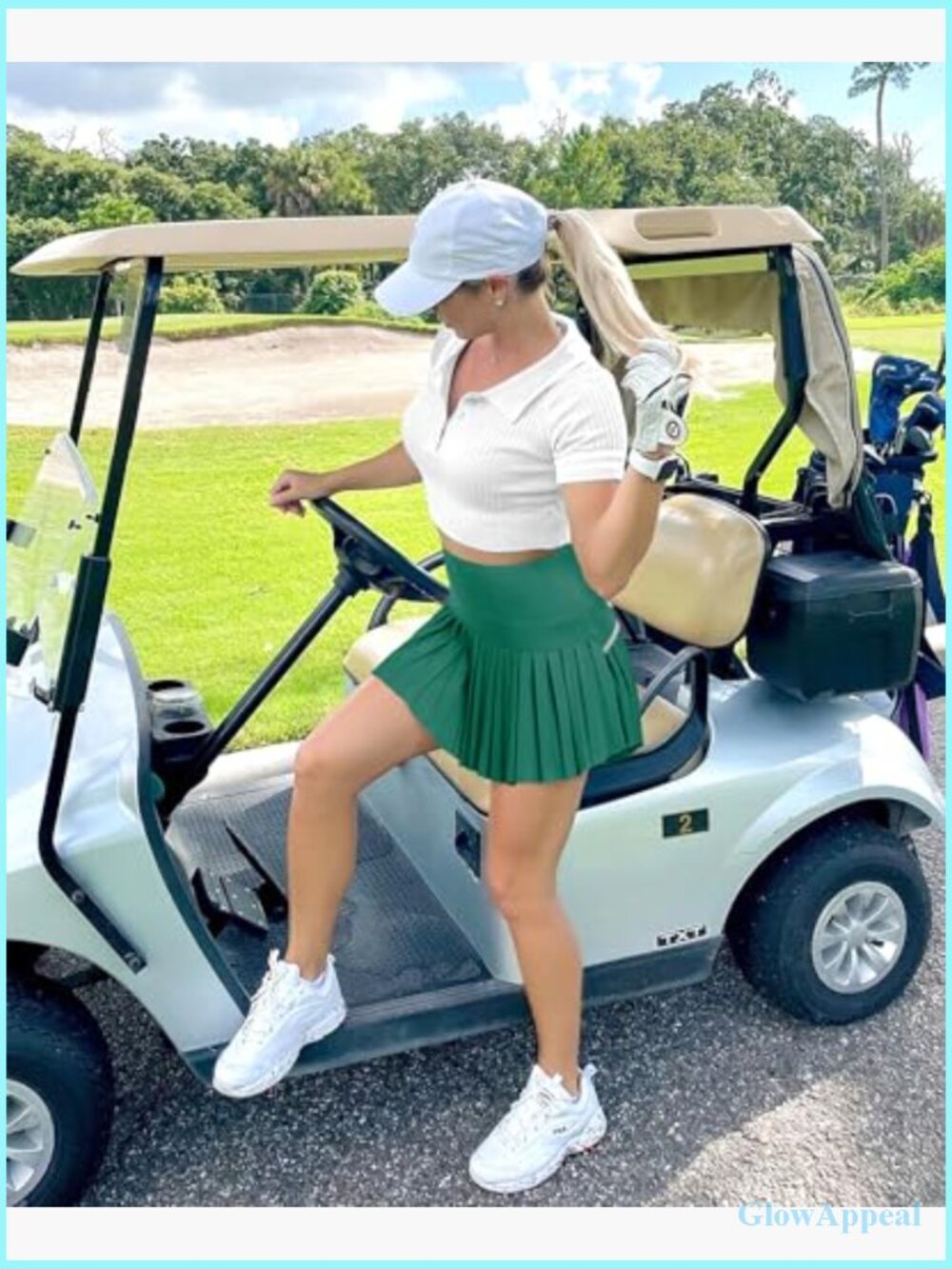 Women's Pleated Tennis Skort with Built-in Shorts Mini Athletic Skirt 2 Pockets - Picture 5 of 7